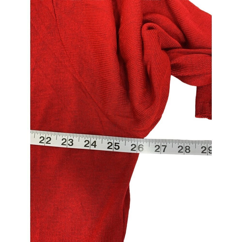 CJ Banks Women's Cherry Red Cardigan - Picture 6 of 7